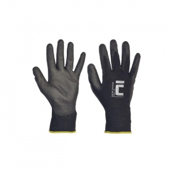 Rukavice pletené, bezšvové, polyester. Bunting Black Evolution, veľ. 8/M 