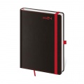 Diár BLACK RED denný A5 14,3x20,5cm 2024