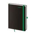 Diár BLACK GREEN denný A5 14,3x20,5cm 2024