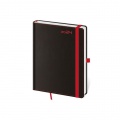 Diár BLACK RED týždenný B6 12x16,5cm 2024