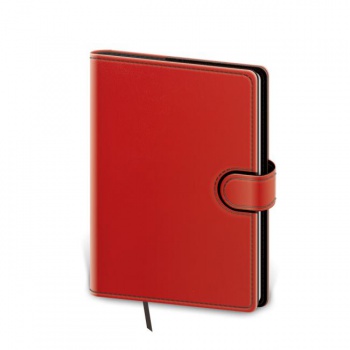 Diár Flip denný B6 12x16,5cm - červeno/čierny 2025 