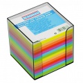 Bloček kocka nelepená, 90x90x90 mm, neónové farby, dymová krabička