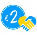 DARČEK: Pomoc pre Ukrajinu 2€ 