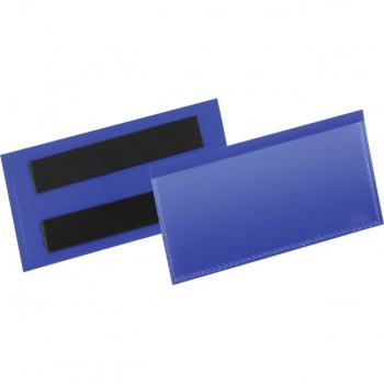 Magnetické vrecko na štítok 100 x 38 mm 50 ks modré 