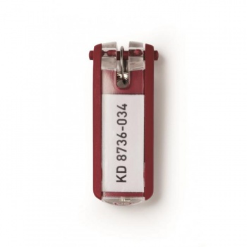 Menovky na kľúče DURABLE KEY CLIP červené 6ks 