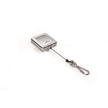 Výsuvný kotúč kovový hranatý s karičkou DURABLE JOJO CHROME QUADRO strieborný 1ks 