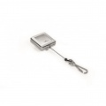 Výsuvný kotúč kovový hranatý s karičkou DURABLE JOJO CHROME QUADRO strieborný 1ks 