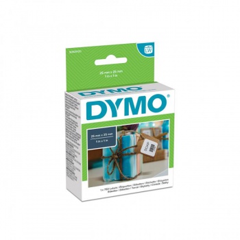 Samolepiace etikety Dymo LW 25x25mm viacúčelové biele