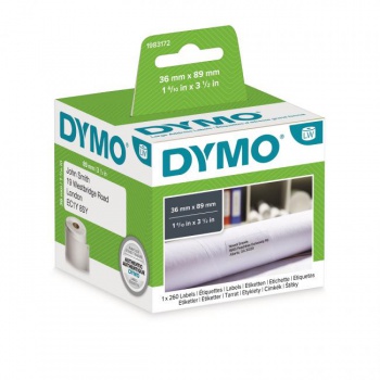 Samolepiace etikety Dymo LW 89x36mm adresné veľké biele 260ks