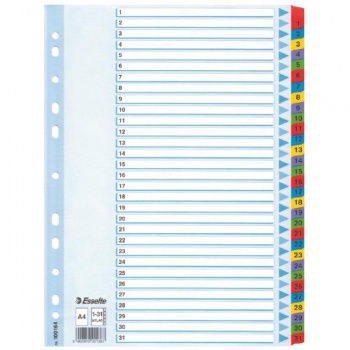 Kartónový rozraďovač Esselte Mylar 1-31 