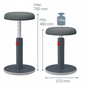 Ergonomická balančná stolička Leitz Cosy Ergo zamatová sivá 