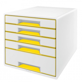 Zásuvkový box Leitz WOW s 5 zásuvkami žltý 