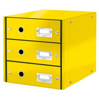 Zásuvkový box Leitz Click & Store 3 zásuvky žltý 