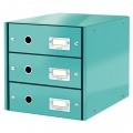 Zásuvkový box Leitz Click & Store 3 zásuvky ľadovo modrá 