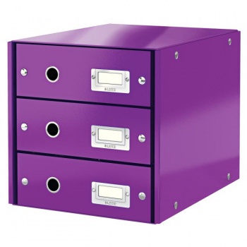 Zásuvkový box Leitz Click & Store 3 zásuvky purpurová 