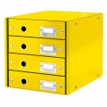 Zásuvkový box Leitz Click & Store 4 zásuvky žltý 