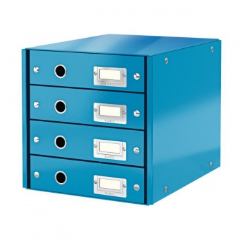 Zásuvkový box Leitz Click & Store 4 zásuvky modrý 
