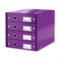 Zásuvkový box Leitz Click & Store 4 zásuvky purpurový 