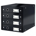 Zásuvkový box Leitz Click & Store 4 zásuvky čierny 