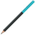 Ceruzka Grip Jumbo/HB Two Tone čierna/tyrkysová 12ks 