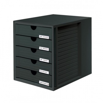 Zásuvkový box System zatvorený čierny 