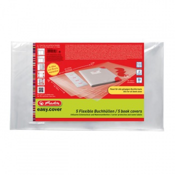 Obal na zošit Herlitz easy cover prispôsobivý 5 ks v sáčku 