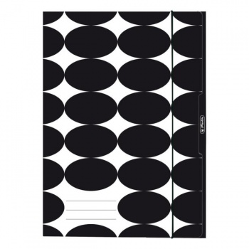 Kartónový obal s gumičkou A4 Herlitz Just Black 