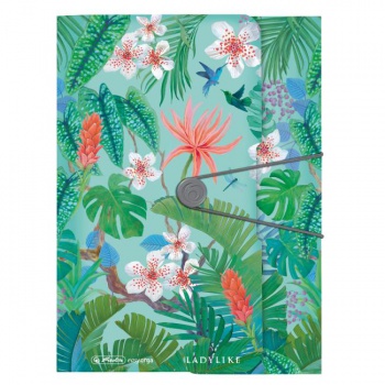 Plastový obal s gumičkou Herlitz Ladylike Jungle 