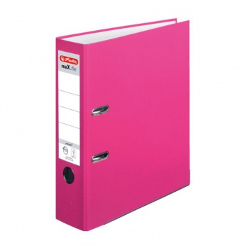 Zakladač pákový Herlitz maX.file Color Blocking poloplastový 8cm indonézska ružová 