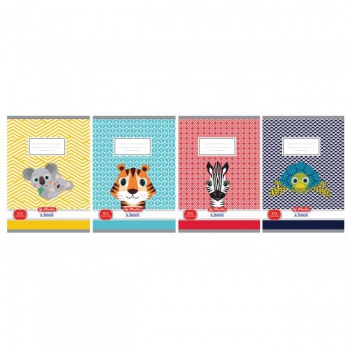 Zošit Herlitz 512, A5, linajkový, 70g/m2, mix motívov Cute Animals 