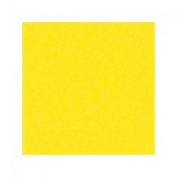 Servítky 25x25 cm 20 ks 3-vrstvové, žlté