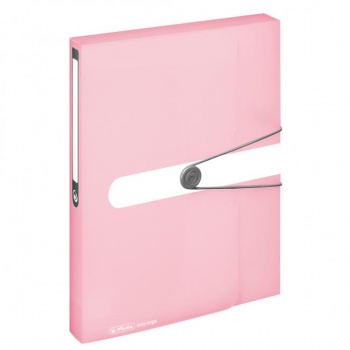 Plastový box s gumičkou Herlitz A4 PP rose 