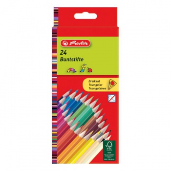 Farbičky Herlitz trojhranné 24 farieb 