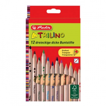 Farbičky Herlitz Trilino trojhranné 12 farieb 