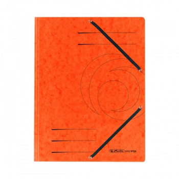 Prešpánový obal s gumičkou Herlitz oranžový 