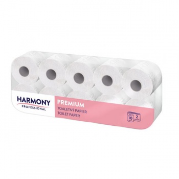 Toaletný papier 2-vrstvový Harmony Professional premium biely, celulóza, návin 23,8 m (10 ks) 