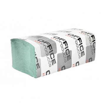 Papierové utierky Office Products ZZ 1-vrstvové zelené recykel (20 bal.) 