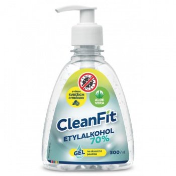 CleanFit dezinfekčný gél 70% citrus na ruky s pumpičkou 300 ml 
