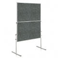 Moderačná tabuľa plstená 150x120 cm ECONOMY sivá 