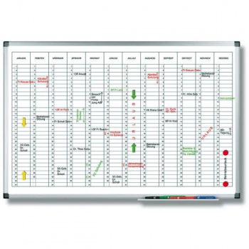 Plánovacia tabuľa ročná PREMIUM vertikálna 60x90 cm 