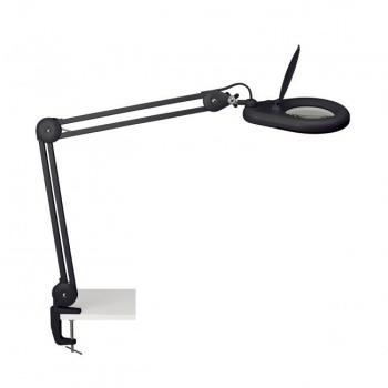 Lampa lupová MAULviso so svorkou čierna 