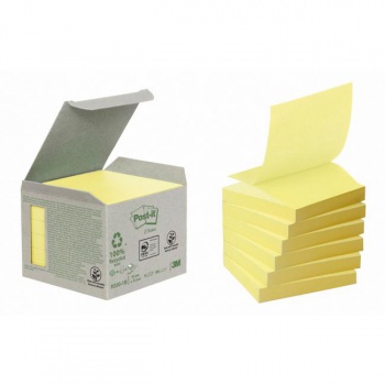 Samolepiace Z-Bločky Post-it recyklované, 76x76 mm, žlté 