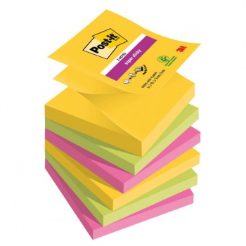 Samolepiace Z-bločky Post-it Super Sticky CARNIVAL, veľkosť 76x76 mm, 6 bločkov po 90 lístkov 
