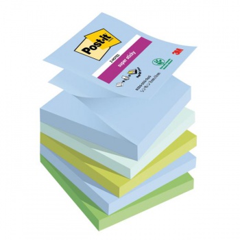 Samolepiace Z-bločky Post-it Super Sticky OASIS, veľkosť 76x76 mm, 5 bločkov po 90 lístkov 