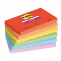 Samolepiaci bloček Post-it Super Sticky PLAYFUL, veľkosť 76x127 mm, 6 bločkov po 90 lístkov 