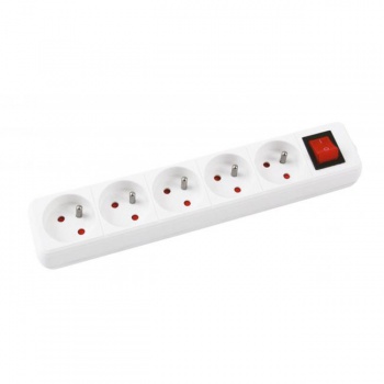 Predlžovací kábel Office Products s 5 zásuvkami s vypínačom 1,5m 
