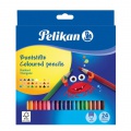 Farbičky Pelikan trojhranné tenké 24 ks 