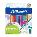 Farbičky Pelikan Silverino trojhranné tenké 24ks 