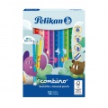 Farbičky Pelikan Combino so zvieracími motívmi silné 12ks 