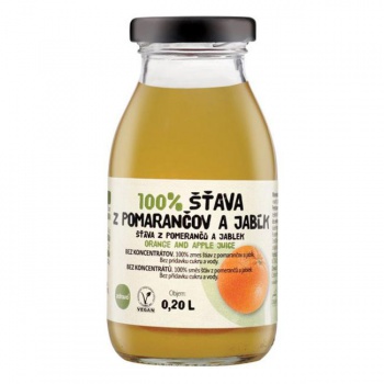 ZDRAVO šťava 100% pomarančovo-jablková 10 x 0,2 ℓ NEVRATNÉ SKLO 